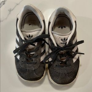 Grey Adidas Gazelles - toddler size US6